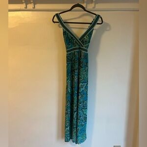 INC International Concepts Teal and Green Maxi Dress